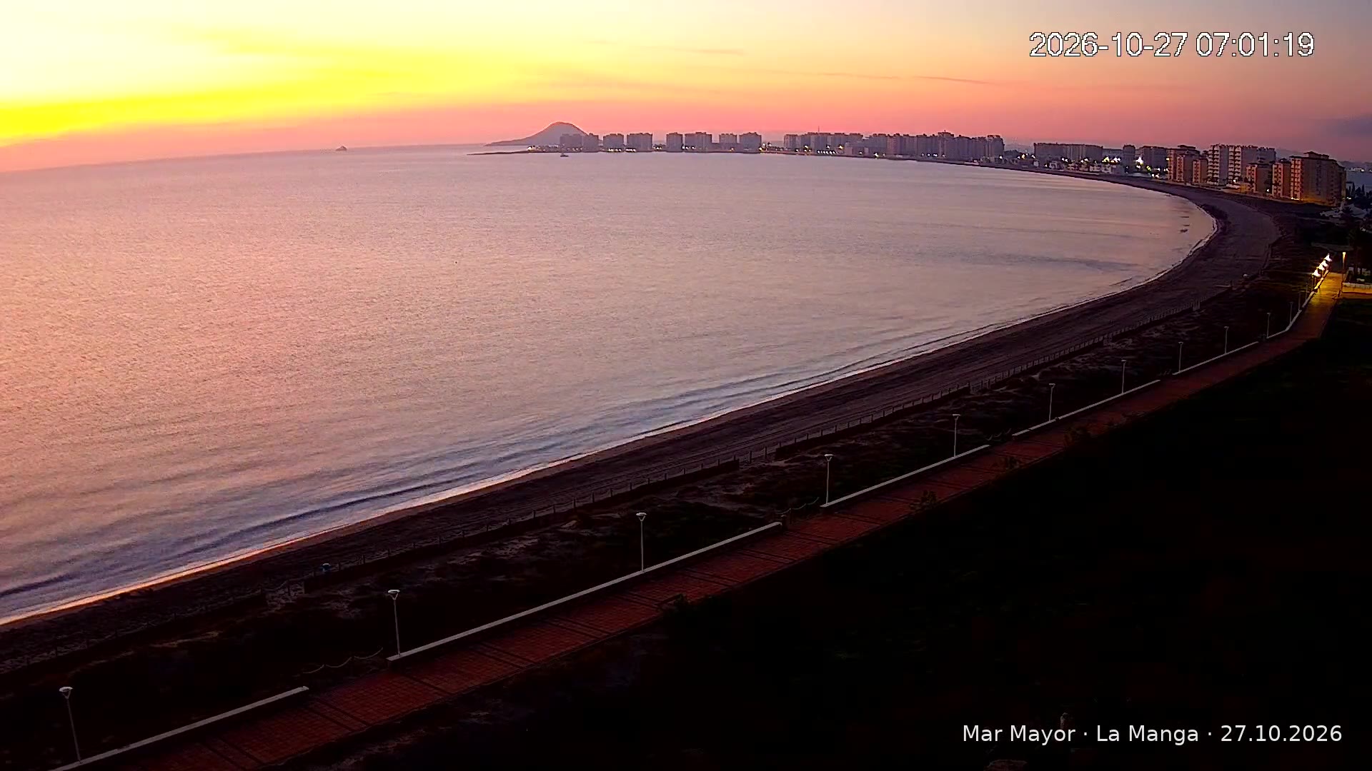 Amanecer brumoso sobre el Mar Mediterráneo · Mar Mediterráneo, La Manga del Mar Menor, 27 de octubre de 2026