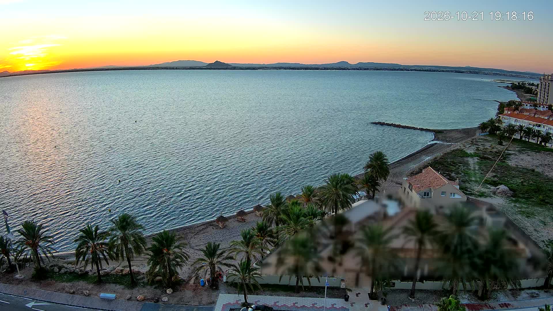 Atardecer sobre el Mar Menor desde La Manga del Mar Menor, 21 de octubre de 2026