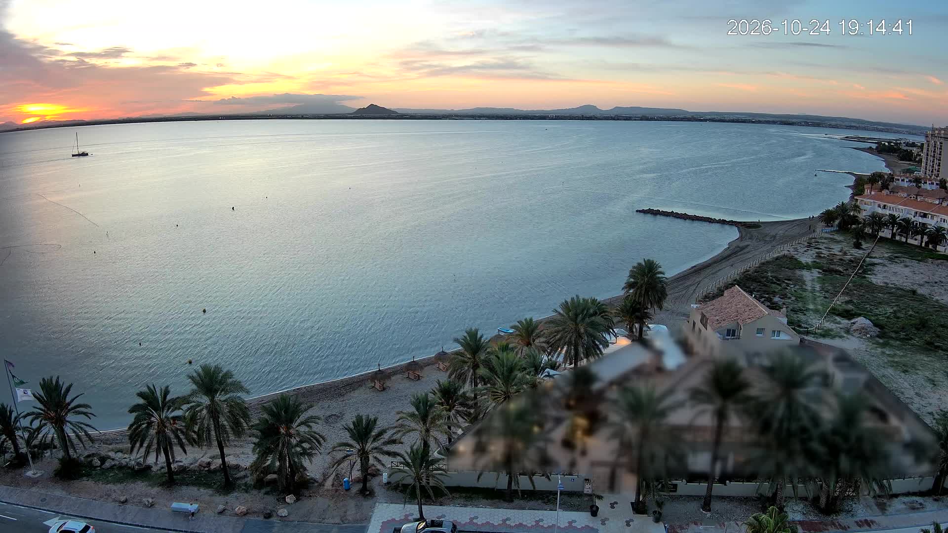 Atardecer sobre el Mar Menor desde La Manga del Mar Menor, 24 de octubre de 2026