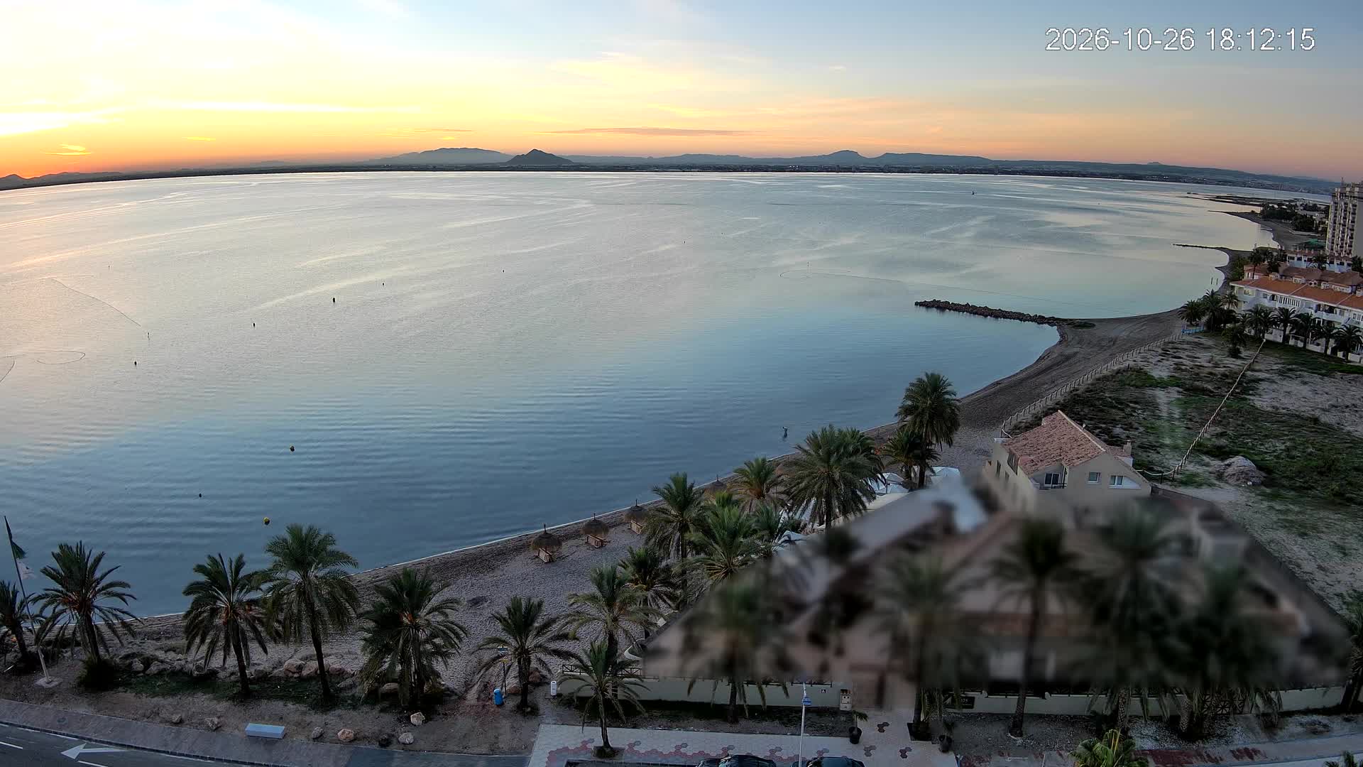 Atardecer sobre el Mar Menor desde La Manga del Mar Menor, 26 de octubre de 2026