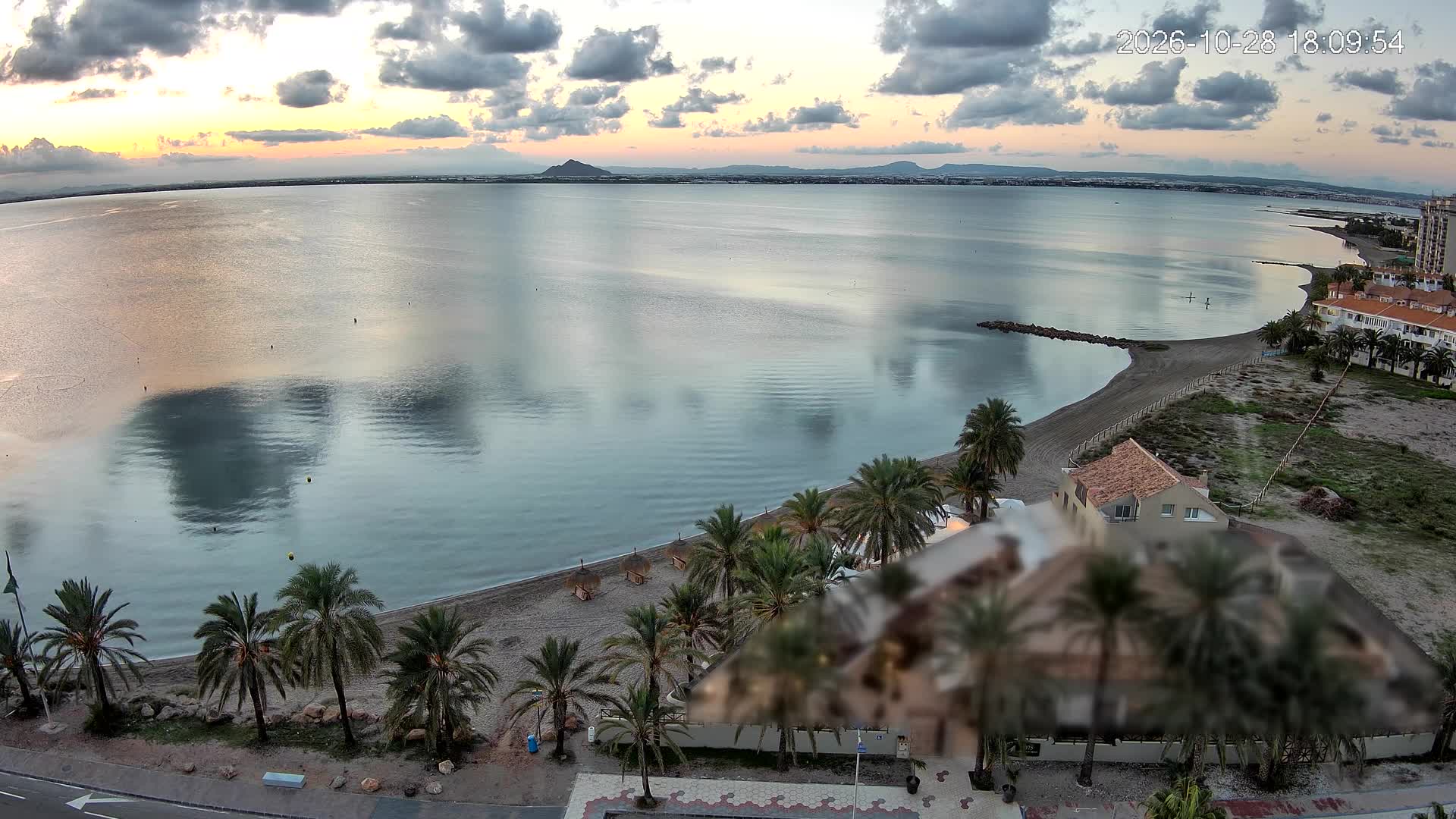 Atardecer sobre el Mar Menor desde La Manga del Mar Menor, 28 de octubre de 2026