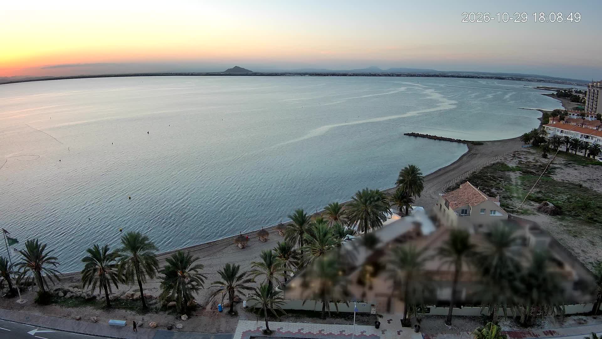 Atardecer sobre el Mar Menor desde La Manga del Mar Menor, 29 de octubre de 2026